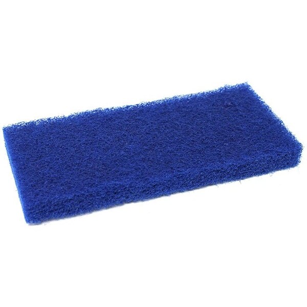 10 in Scrubbing Pad, Blue - Medium Duty, 48PK